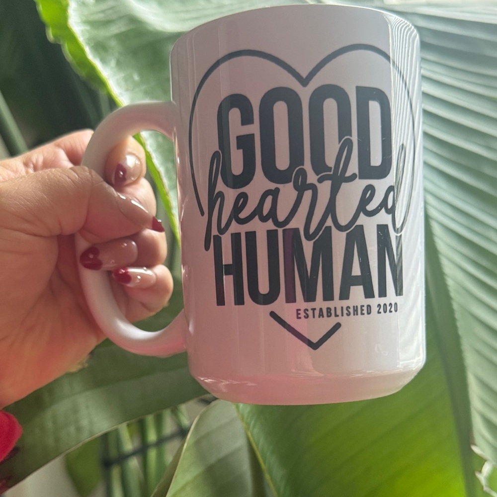 Good Heart Human logo White Ceramic Mug from small shop